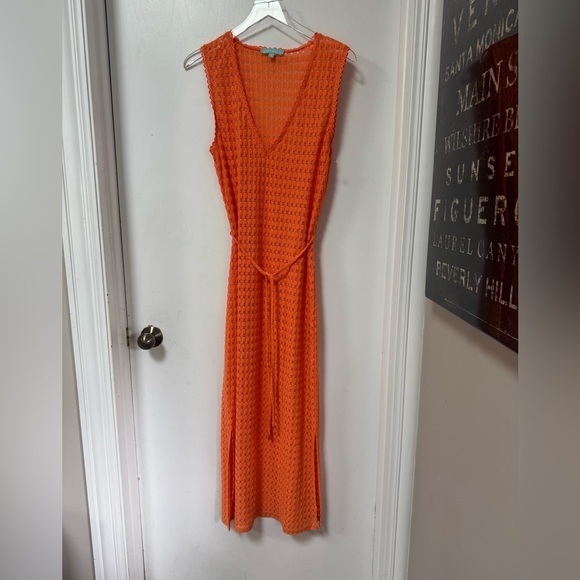 Melissa Odabash Annabel Orange Crochet Dress Cover-up - Picture 3 of 9